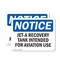 Signmission Jet-A Recovery Tank Intended For Aviation Use, 14 in W x Rectangle, Plastic OS-2PACK-NS-P-1014-L-13762 - alternate 1